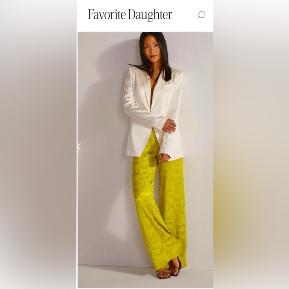 Favorite Daughter Friday Floral Jacquard Wide Leg Pants Persephone Size 6 NWT